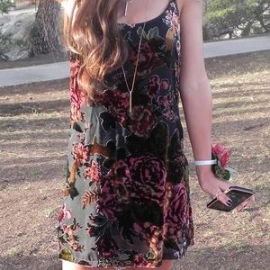 Free People Sheer Velvet Slip Dress